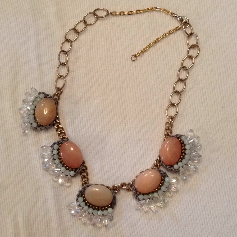 Pink stone necklace